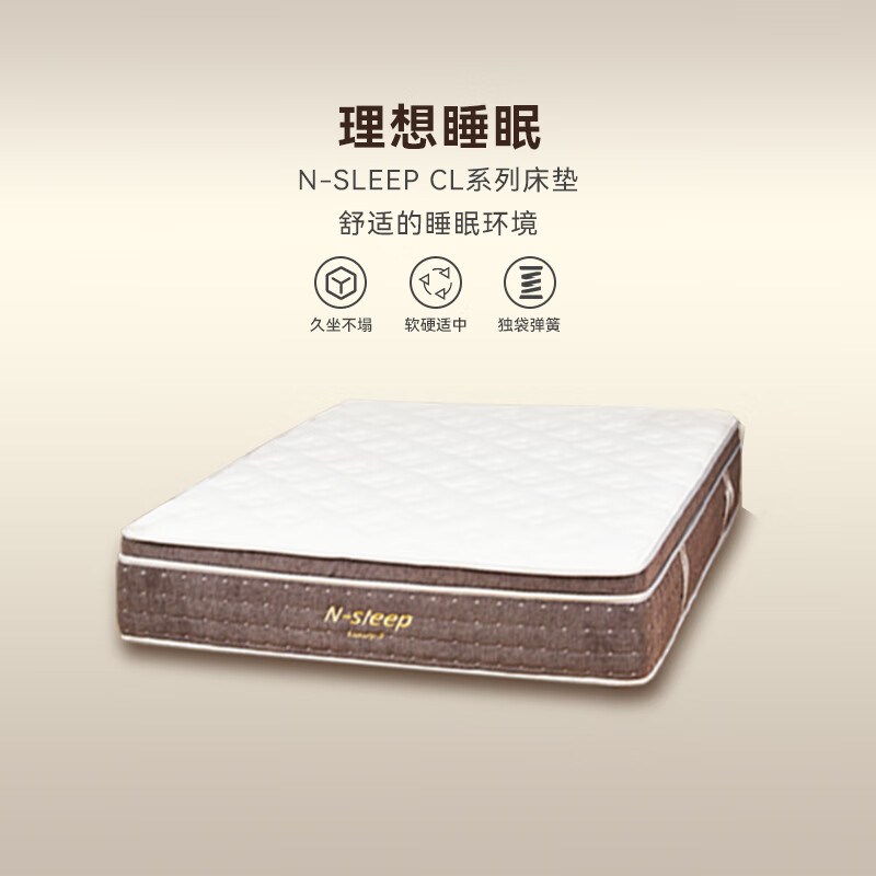 NITORI宜得利家居 家具 卧室床垫记忆棉席梦思银离子 N-SLEEP CL-3 白色