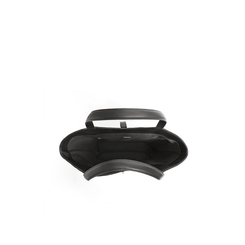 百丽2023冬季新商场同款大容量简约通勤小香风托特包X6856DX3 黑色 F