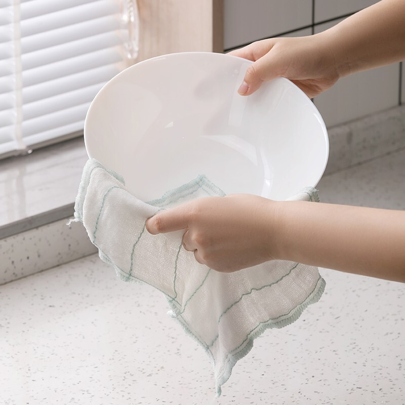 茶花（CHAHUA）茶花夹层棉柔抹布（3包9片装）加厚清洁洗碗布 【1包3片装】颜色随机 30CM*30CM