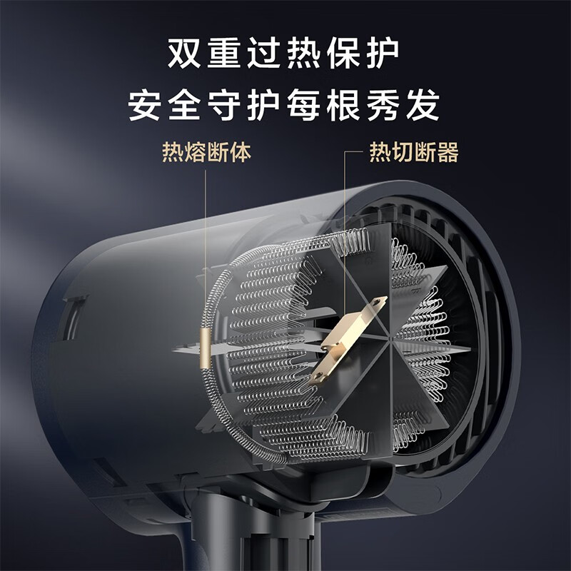 美的（Midea）千万负离子电吹风 大功率 家用速干柔顺护发吹风筒 电吹风机 七夕情人节礼物 MB-AJ0503星夜蓝