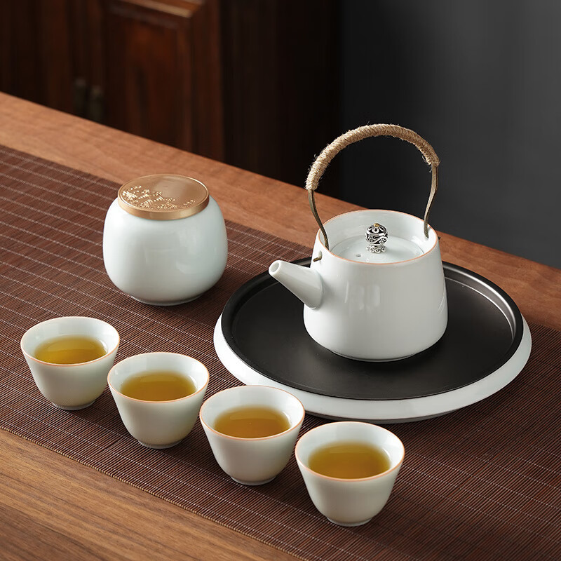 五拾缘小雅提梁壶套组WSY-23C03 7头茶具套组+精品礼盒