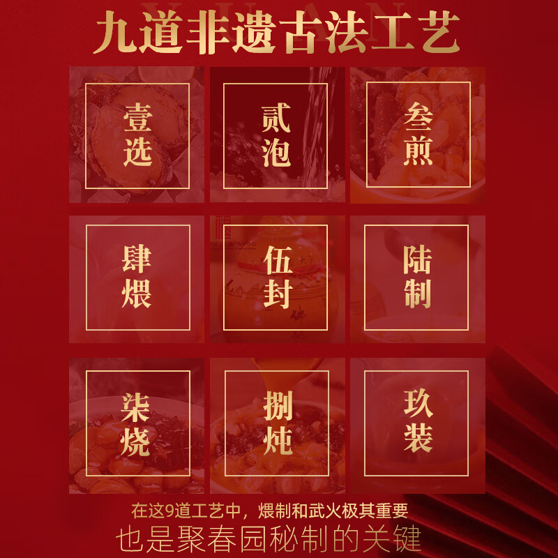 聚春园福寿全红鼎佛跳墙1500g礼盒装加热即食福州正宗中秋送礼源头直发