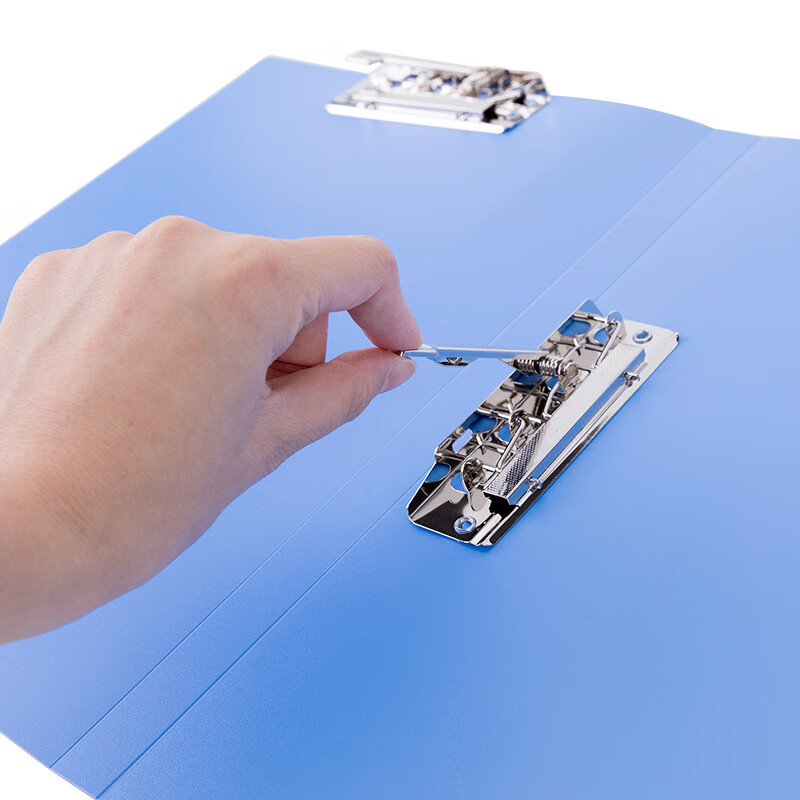 得力(deli)金属文件夹资料册夹板办公资料夹A4商务签约夹板双夹文件夹 办公用品 单支装 5302ES