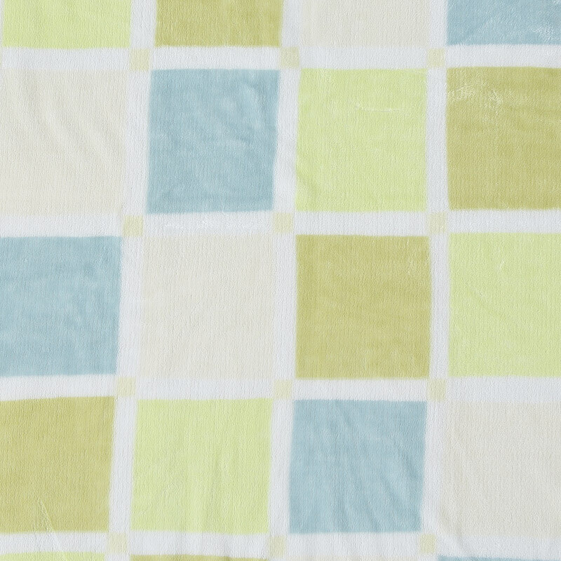 富安娜家纺毛毯 双人加大空调毯午睡毯法兰绒毯子 邂逅阳光180*200cm 绿