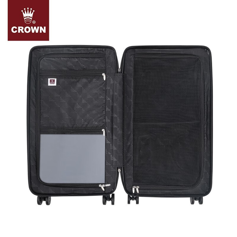 皇冠多功能旅行箱旅行手提箱大空间多收纳2021 石墨黑 25英寸-需托运