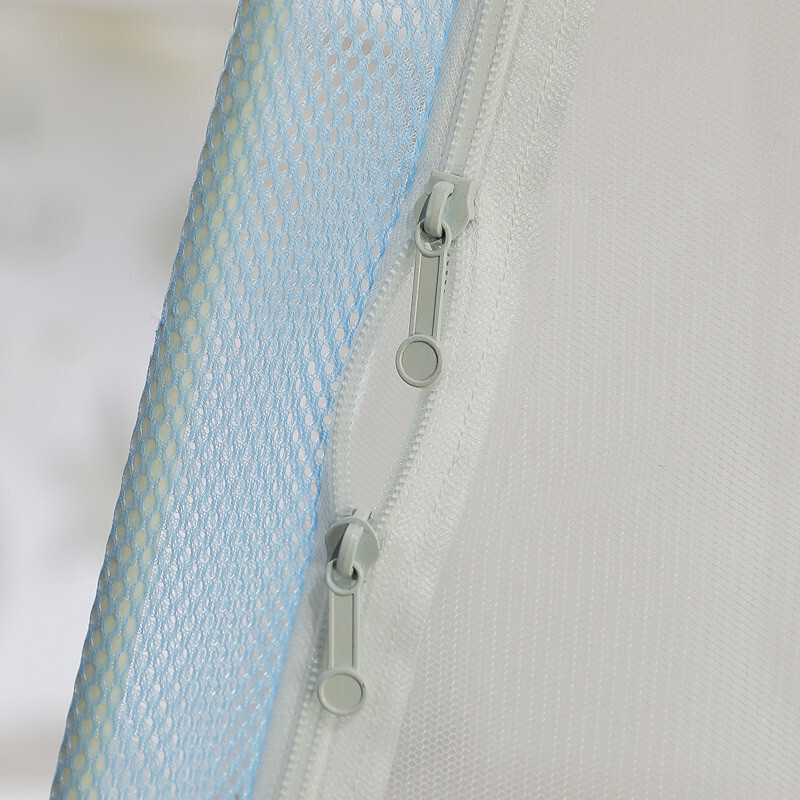 富安娜家纺 蒙古包蚊帐加密防蚊防滑易收纳 牢固支架双开门蚊帐 夏沫芳菲1.8米床