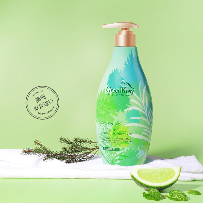 绿色溪谷沐浴露香味持久香水香氛淋浴液乳700g澳洲进口茶树薄荷温和清洁净
