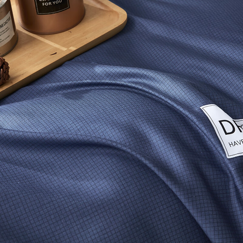 富安娜（FUANNA）【门店同款】纯棉三件套 学子季．绽放青春 1.2床（152*210cm）蓝