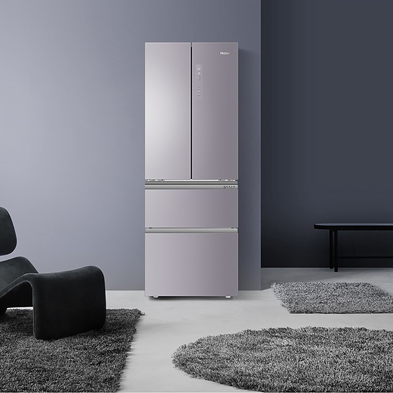 海尔(haier)冰箱336升四门对开法式多门变频风冷无霜彩晶玻璃母婴专区