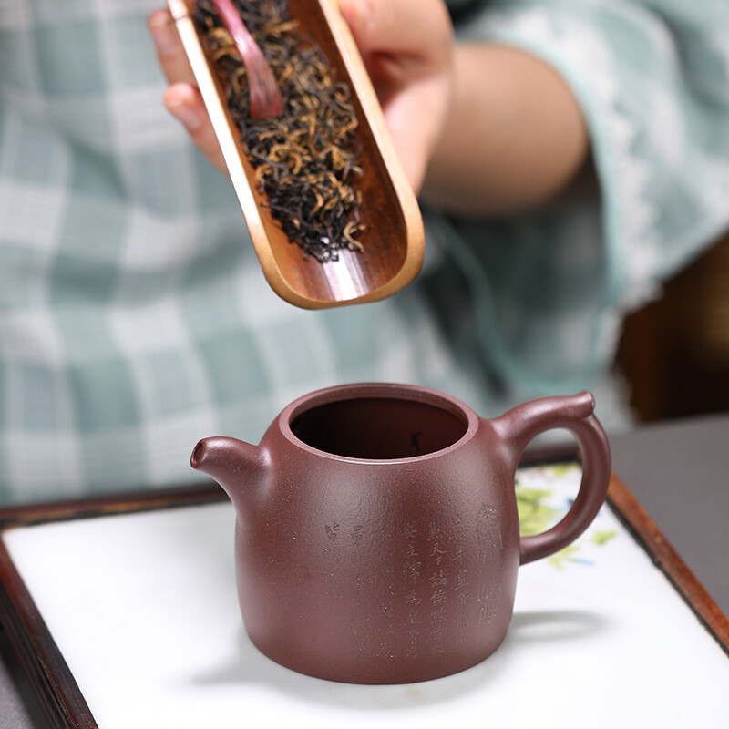 清朴堂 六合同风*秦权套装商务礼品茶具套装文创礼品 礼物送家人送朋友 秦权壶+林泉盅*6+PU皮茶席+挂画