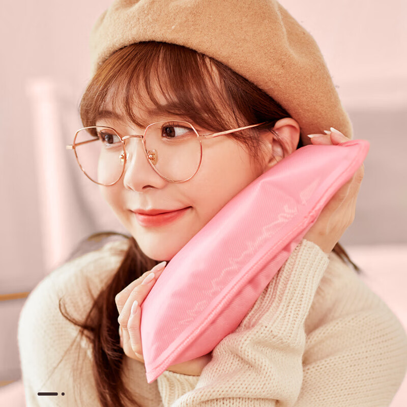 南极人（Nanjiren） 热水袋充电防爆学生暖手宝宝可爱毛绒电热暖敷肚子女暖手宝 一体式 丝光热水袋【米奇红】