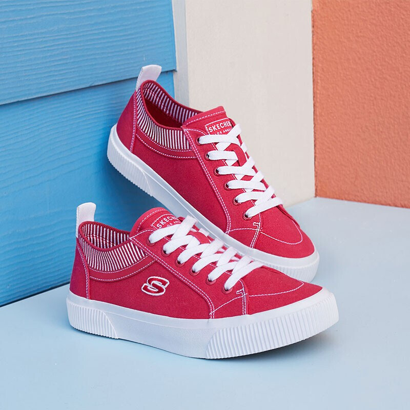 Skechers 斯凯奇 女式休闲帆布鞋 155120 Plus会员折后¥139 三色可选