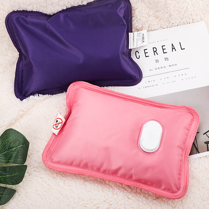 南极人（Nanjiren） 热水袋充电防爆学生暖手宝宝可爱毛绒电热暖敷肚子女暖手宝 一体式 丝光热水袋【米奇红】