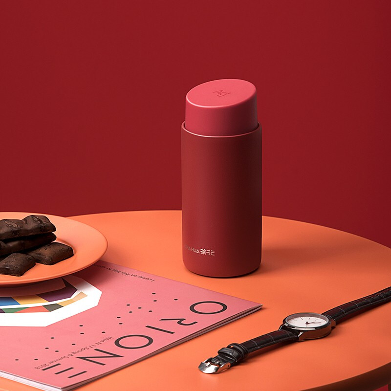 茶花mini口红保温杯女随手随行杯夏季便携个性潮流创意可爱水杯 番茄红