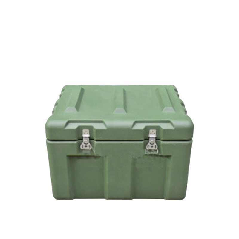 荣兵滚塑箱空投箱物资箱指挥器材箱给养单元箱野战野营军绿色600mm*500mm*400mm