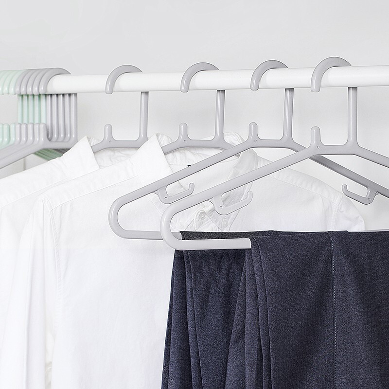 茶花（CHAHUA）茶花塑料防滑衣架衣挂撑子防风挂衣架晾衣架晒衣架5支装*3随机色 5只装*3颜色随机