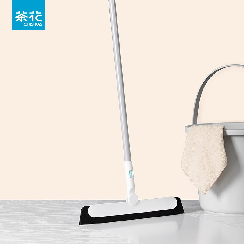 茶花玻璃刮水器家用刮子擦窗器刮水器地刮擦玻璃神器窗户清洁工具 【长柄单个装】易扫净魔术扫把