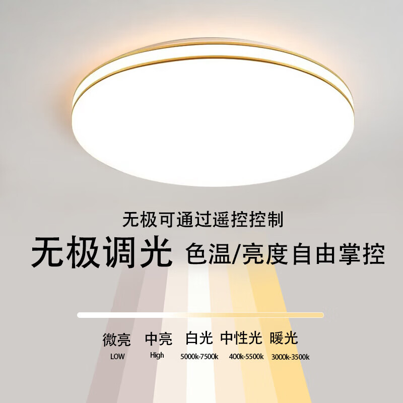 索亚达（suoyada）卧室灯2025年新款主卧吸顶灯现代简约圆形客厅吸顶灯房间灯书房灯