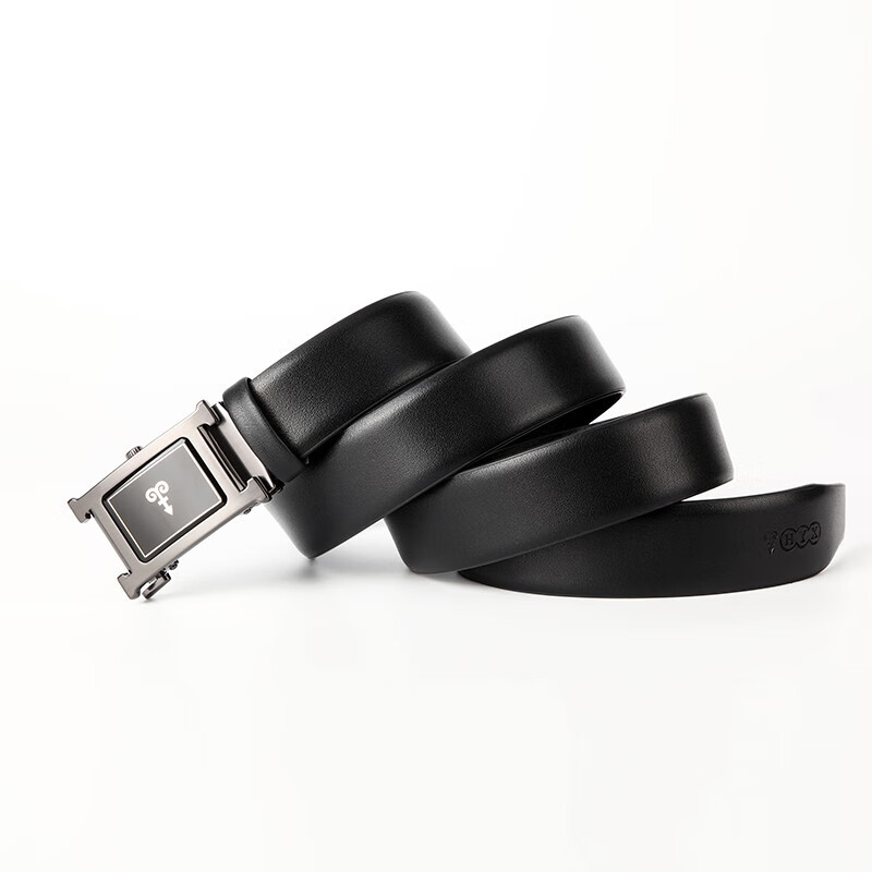 恒源祥（HYX）（HYX）男士皮带真皮年轻人商务牛皮自动扣裤腰带送男友生日礼物 黑色