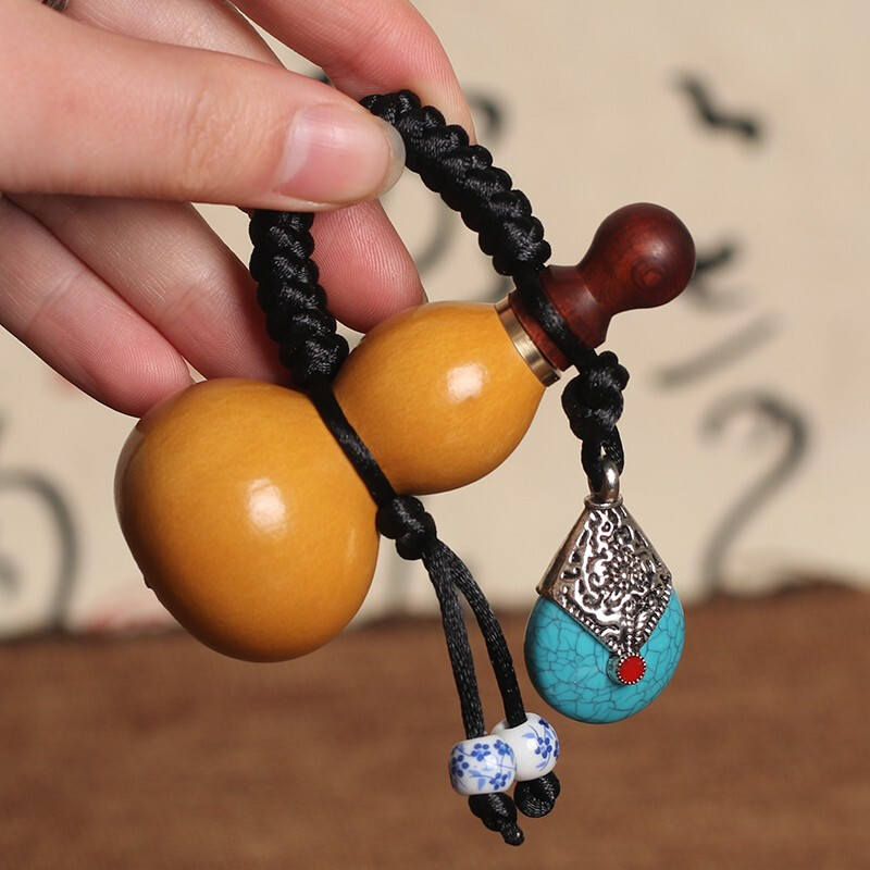 天然葫芦鼻烟壶挂件文玩手捻葫芦手把件车挂小葫芦送朋生日礼物 B款