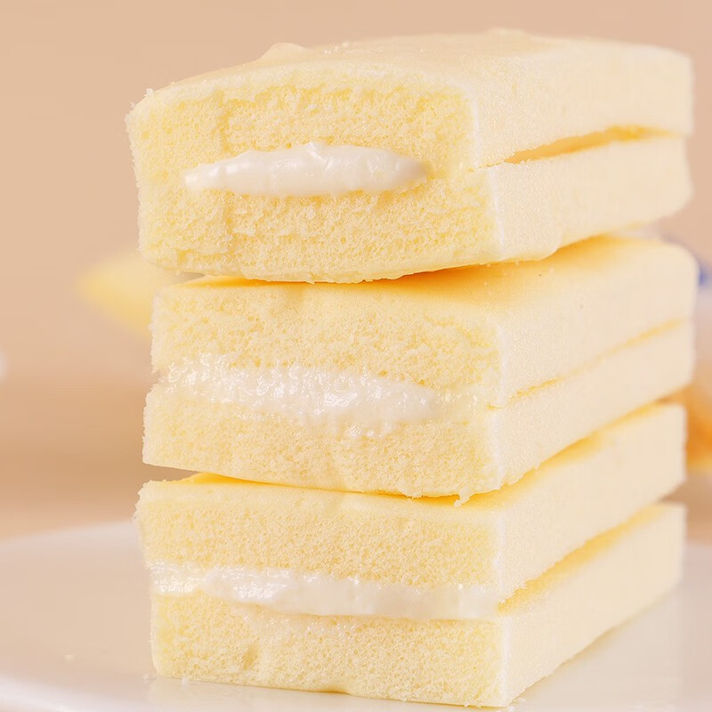 满格华夫半咸豆乳蛋糕 网红零食下午茶糕点营养早餐夹心蛋糕 1箱 380g