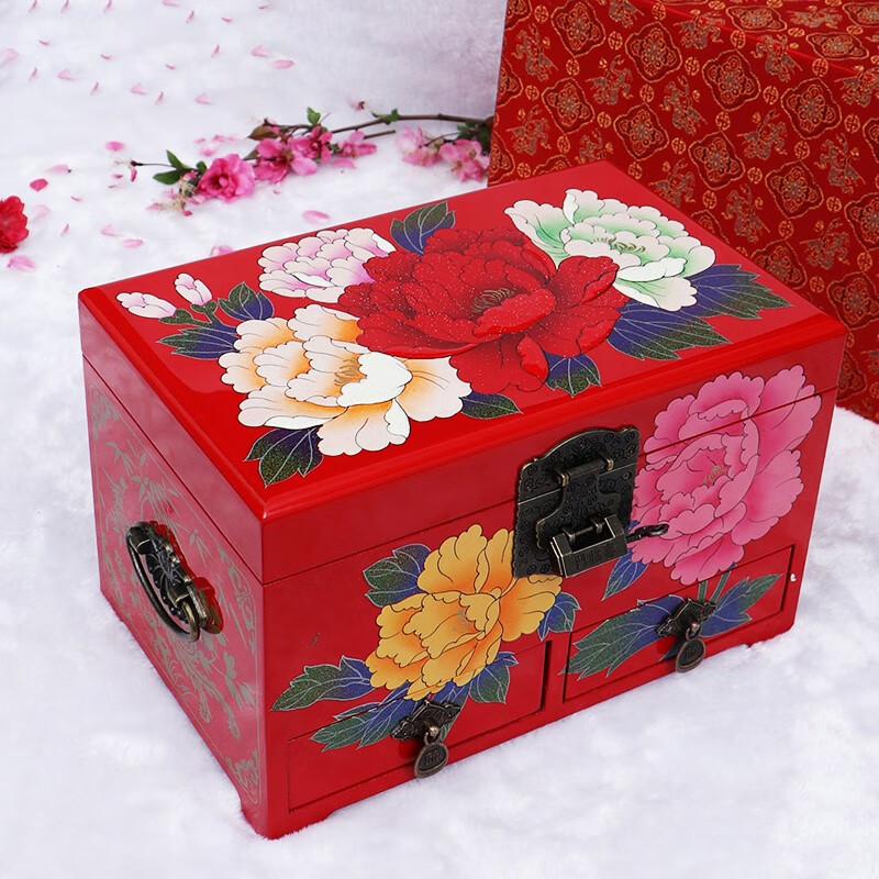 平遥漆器首饰盒礼品外事朋友生日礼物闺蜜老婆母亲节结婚礼情人节