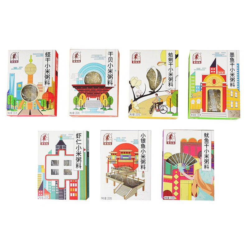 塞翁福 申活粥刊 1050g（150g*7）海鲜粥料组合