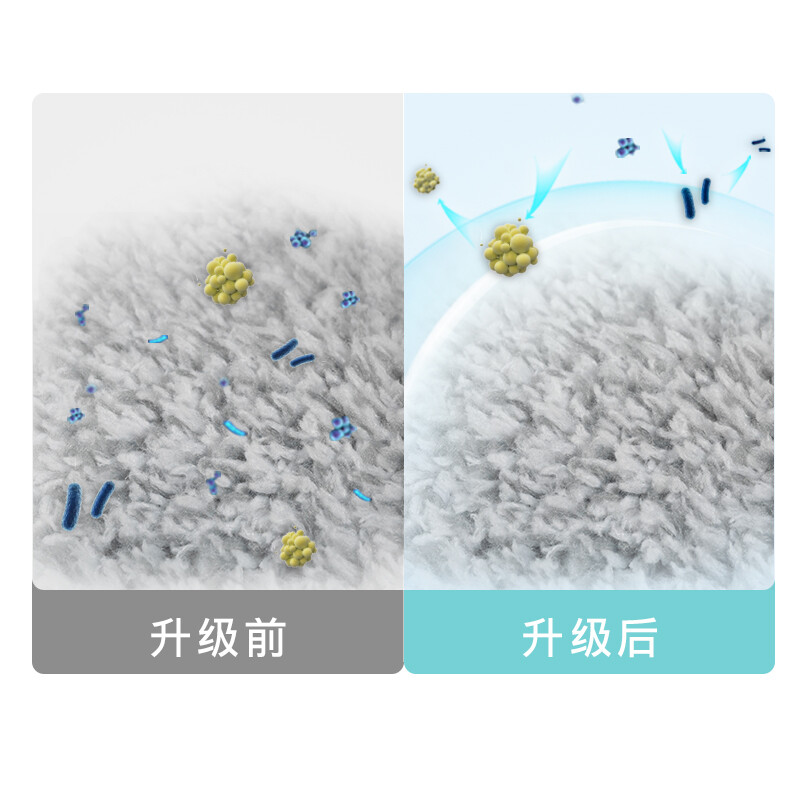 妙洁 巧净免手洗平板拖把 共2块替换布 懒人墩布 家用一拖净