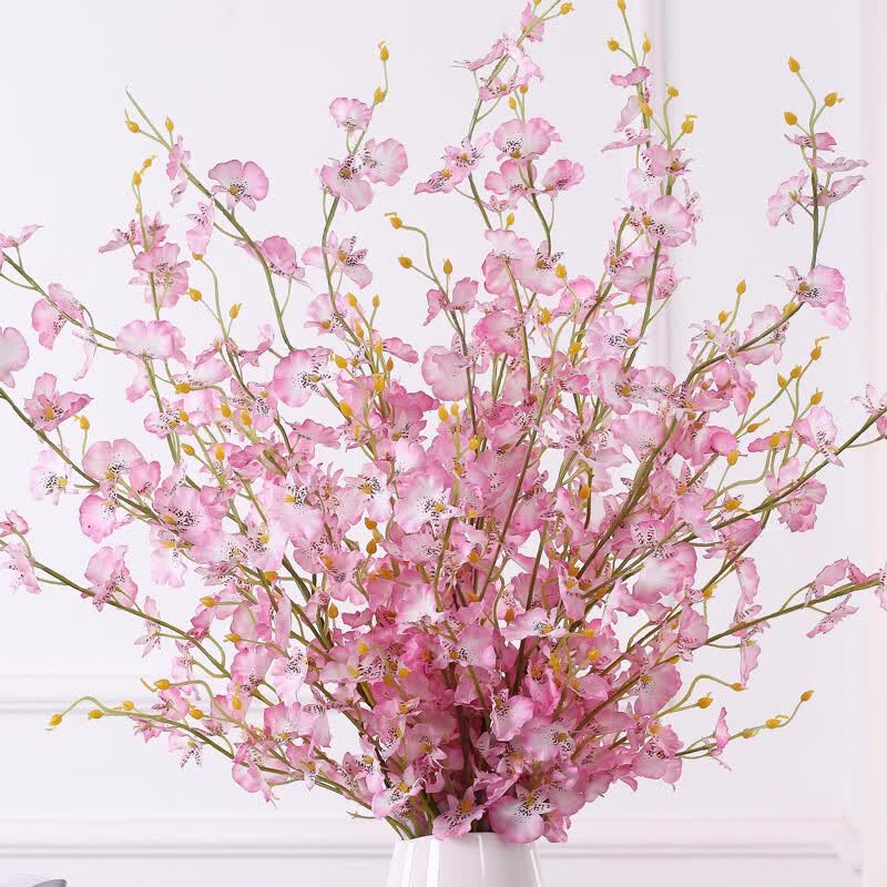 绢花跳舞兰客厅装饰高仿真花绢花假花花瓶花艺玄关卧室房间摆件装饰品黄色跳舞兰 8支 如图 花瓶花艺 家装软饰 家居日用 上海智炫堂游戏软件开发有限公司