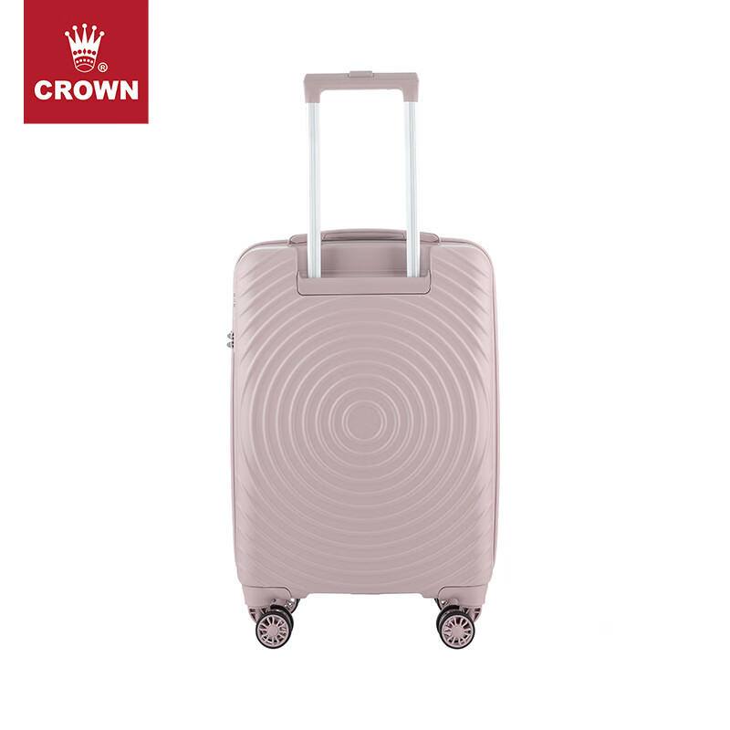 皇冠环保材质8轮万向轮登机箱行李箱拉杆箱C-H2030H新 玫瑰粉 拉链 20英寸 可登机