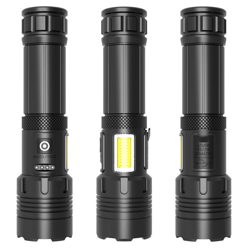 酷龙达COLODA 新款强光远射大功率不锈钢按键超亮铝合金外壳手电筒 CLD-YF73