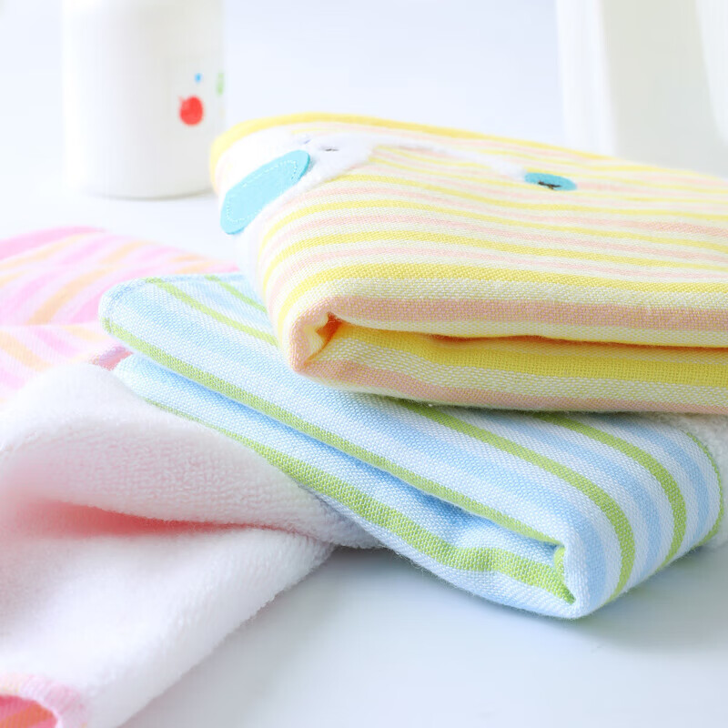 金号毛巾家纺 A类纯棉毛巾小毛巾儿童毛巾吸水洗脸面巾美容巾3条装