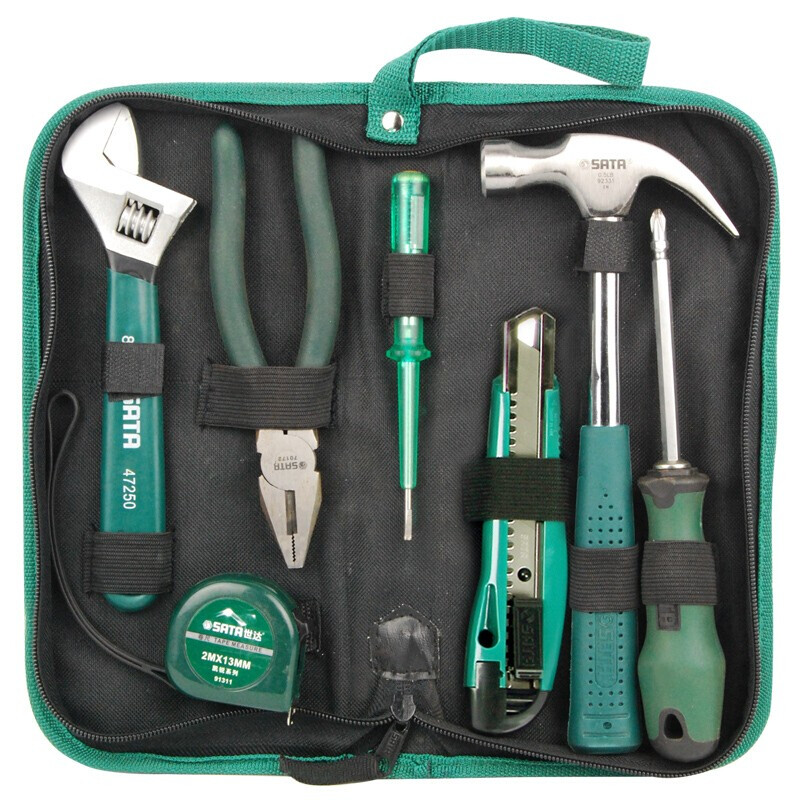 世达（SATA）06001 7件套基本维修组套 家用工具包 五金工具包 日常家用维修套装 06001