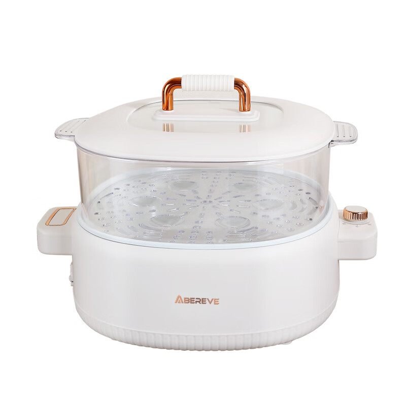 Abereve艾贝丽多功能锅4.5L蒸煮一体锅1500W大火力电炒锅火锅专用涮烤锅【分体式手柄】ABL-DYG45