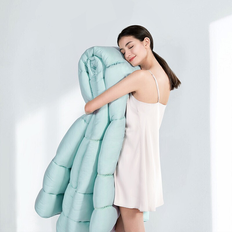 富安娜加厚羽绒被子白鹅绒被芯冬天特厚盖被单双人[线下同款]230*229cm