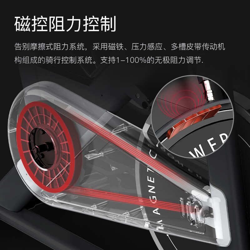 捷瑞特JOROTO美国品牌动感单车家用磁控静音运动健身器材室内自行车S30 手动调阻/无需插电