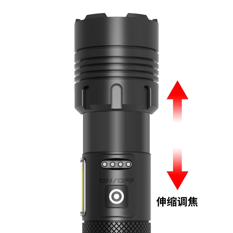 酷龙达COLODA 新款强光远射大功率不锈钢按键超亮铝合金外壳手电筒 CLD-YF73