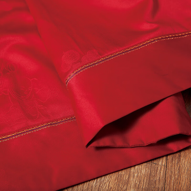 富安娜[线下同款]婚庆床单八件/花前月下1.8m床（230*229cm）