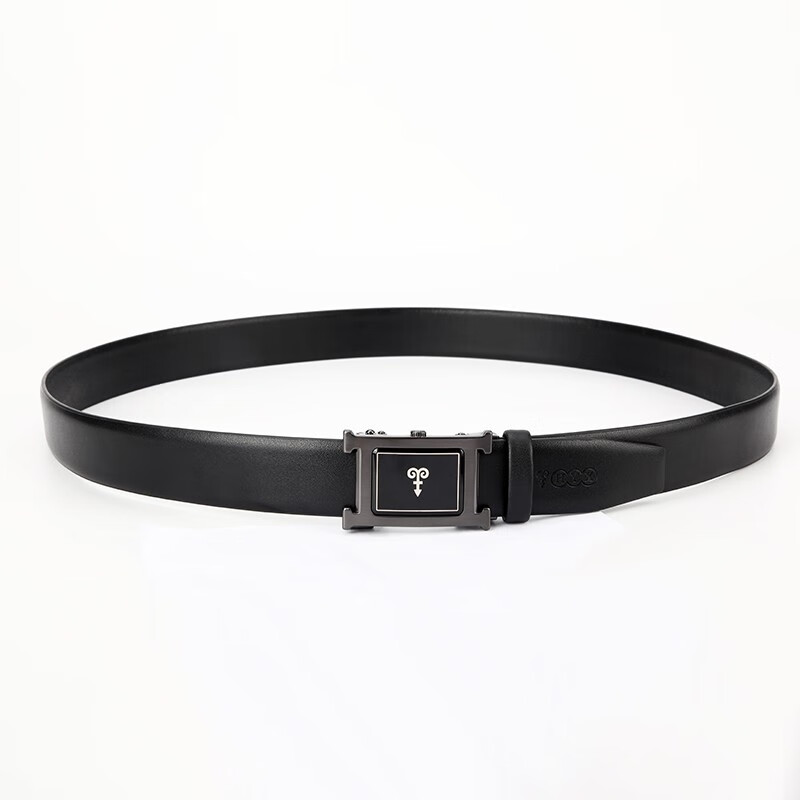 恒源祥（HYX）（HYX）男士皮带真皮年轻人商务牛皮自动扣裤腰带送男友生日礼物 黑色