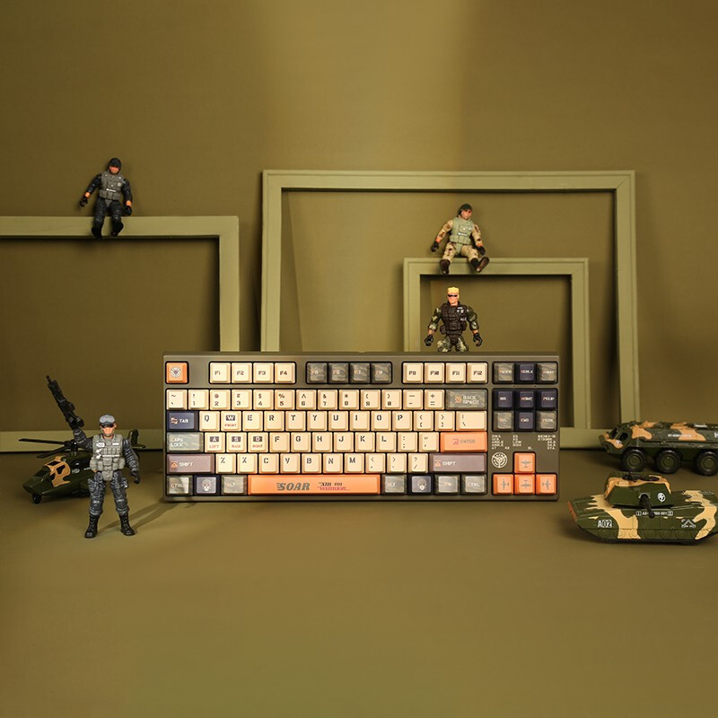 阿米洛（Varmilo） 勇士翱翔系列 游戏键盘 键盘机械  机械键盘 87键盘 勇士翱翔87键有线 德国cherry静音红轴