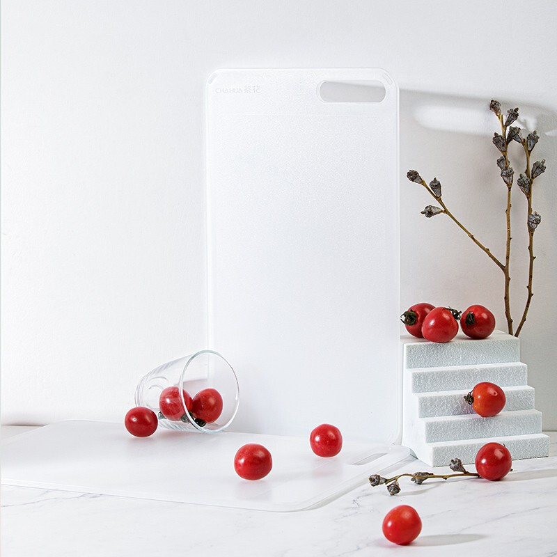 茶花（CHAHUA） 茶花塑料砧板4件套长方形加厚宝宝辅食菜板家用厨房切水果菜板 024006