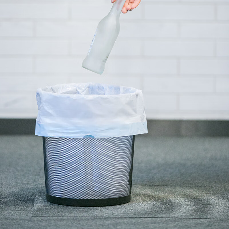 盛扬抽绳垃圾袋 18μm加厚款 45*50cm 3卷60只 自动收口 手提中大号 家用卧室厨房卫生间