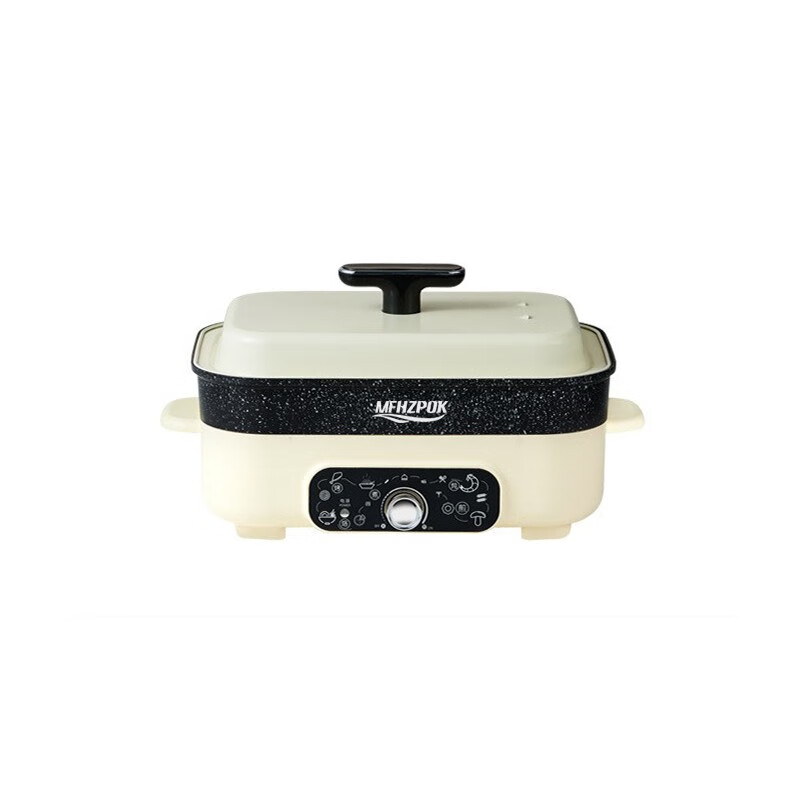 摩飞电器（MFHZPOK） MF-202B多功能料理锅4.5L大容量家用多用锅蒸煮炒煎锅一体锅 白色