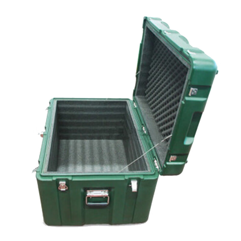 荣兵滚塑箱空投箱物资箱指挥器材箱给养单元箱野战野营军绿色多功能器材装备800mm*600mm*500mm