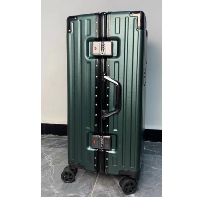 妙蓝（MIAOLAN）拉杆箱绿色火焰蓝内务后留物资箱纪念礼品行李箱 24英寸