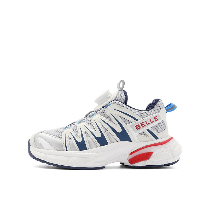 百丽酷帅老爹鞋女童鞋2023秋季新商场同款透气网面老爹鞋30355C83 灰色 30
