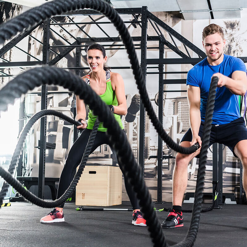 普洛战绳格斗绳锻炼专业体能MMA格斗训练绳健身甩绳9米长38mm直径