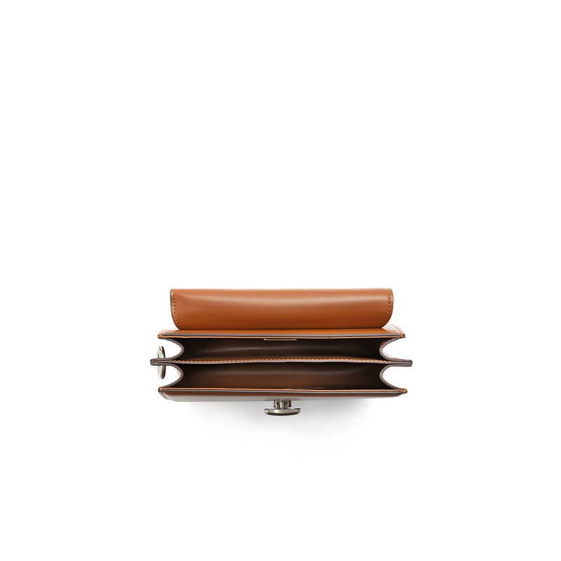 百丽包包女2023冬季新款简约复古质感单肩斜挎马鞍包X6861DX3【预售】 棕色 F