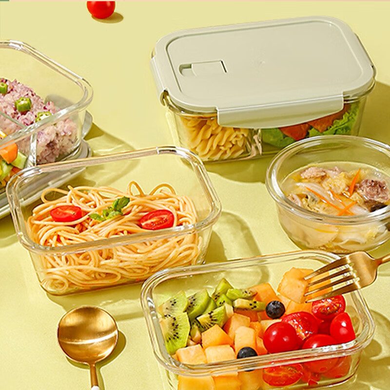 艾逸瑶选晶萃高硼硅玻璃饭盒2件套B（640ml+1040ml）CJ-21121