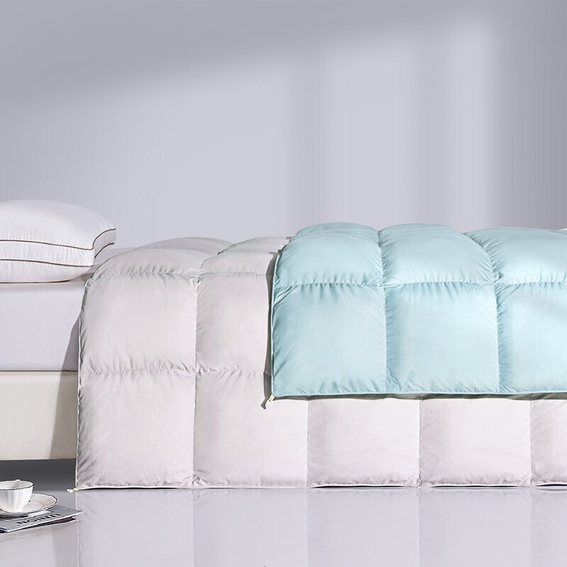 富安娜加厚羽绒被子白鹅绒被芯冬天特厚盖被单双人[线下同款]230*229cm